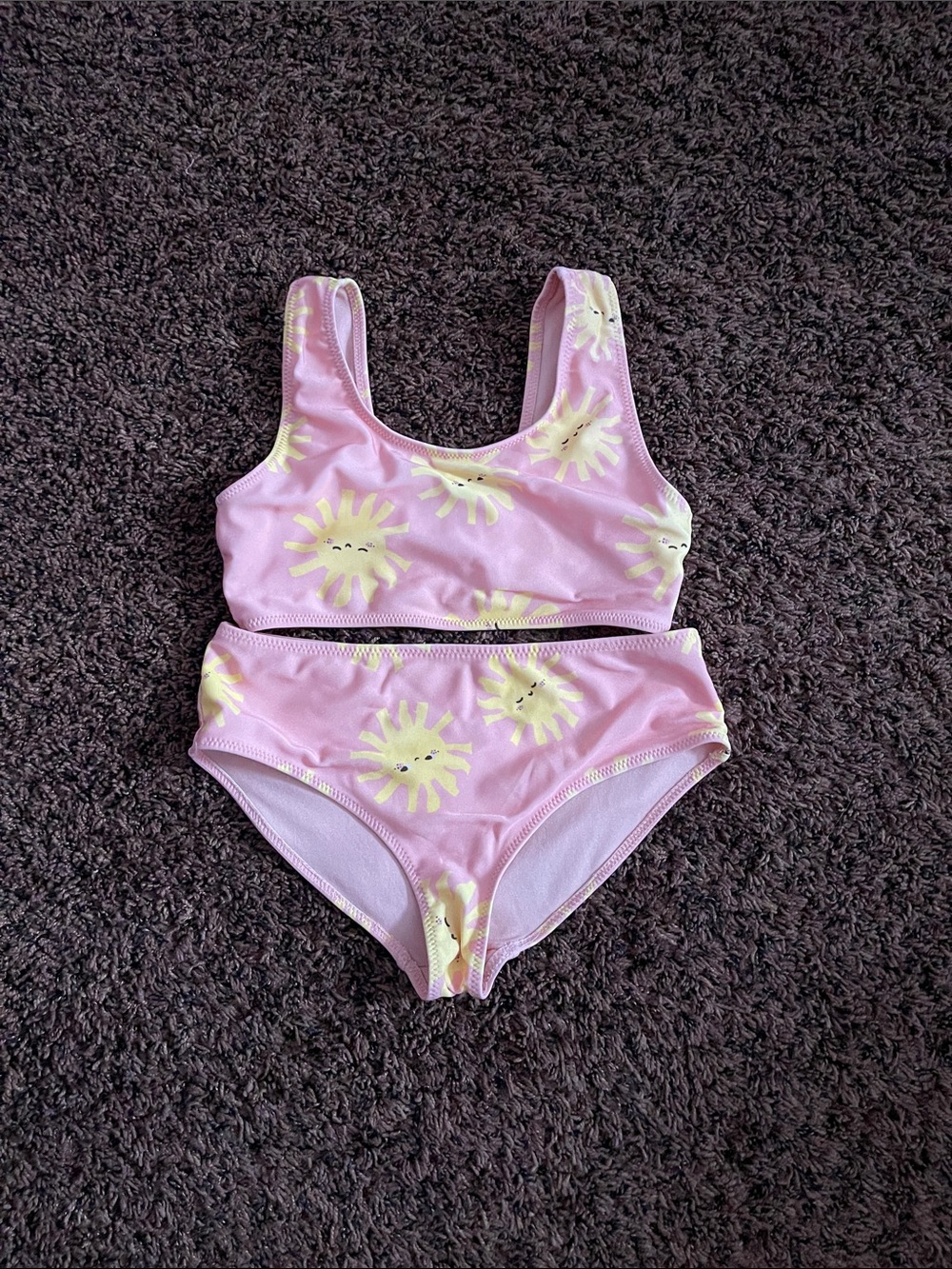H&M Pink Sun Print Two-Piece Swim Set
